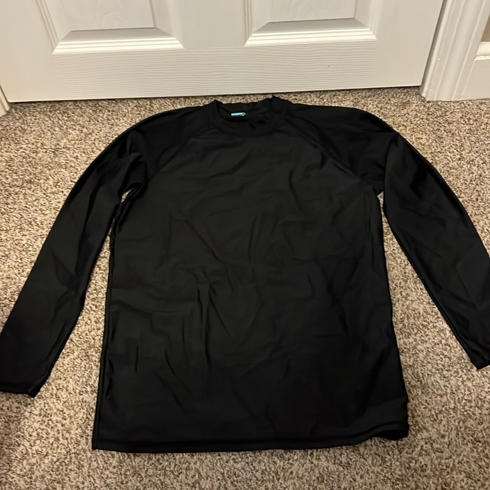Boys Black long sleeve rash guard